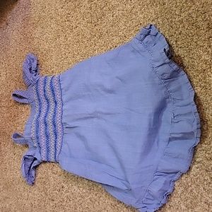 Denim dress with color detail